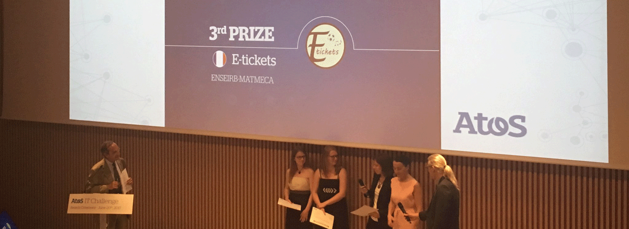 L'équipe E-tickets est 3ème de l'ATOS IT Challenge 2017 ! L'équipe E-tickets est 3ème de l'ATOS IT Challenge 2017 !