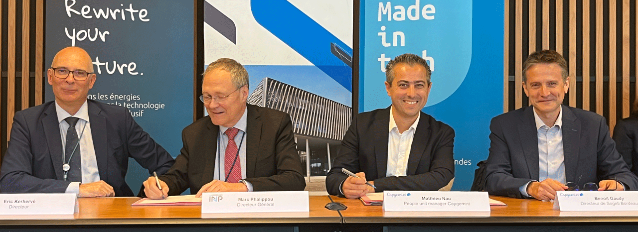 Signature d'une convention de partenariat Capgemini - ENSEIRB-MATMECA