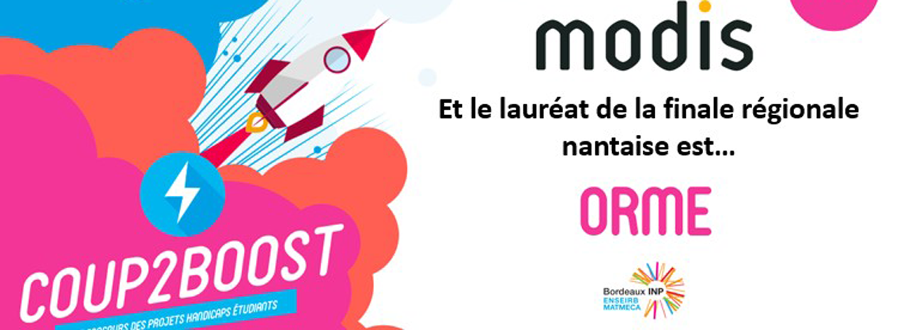 Le lauréat du concours Coup2Boost / Modis France 2020 pour la région de Nantes est le projet ORME