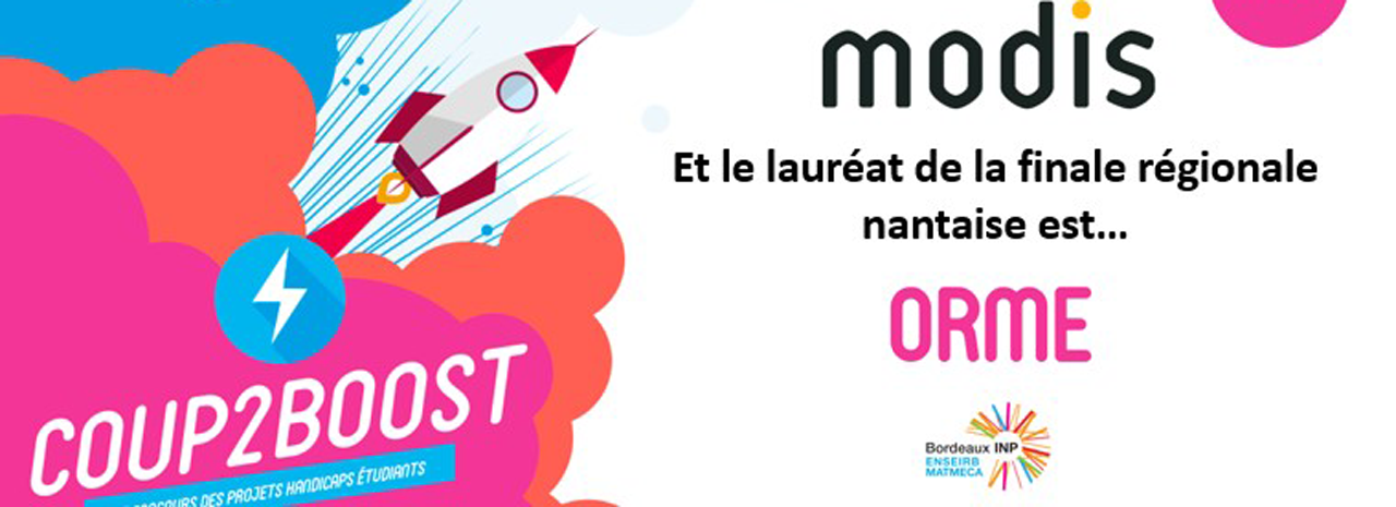 Le lauréat du concours Coup2Boost / Modis France 2020 pour la région de Nantes est le projet ORME Le lauréat du concours Coup2Boost / Modis France 2020 pour la région de Nantes est le projet ORME