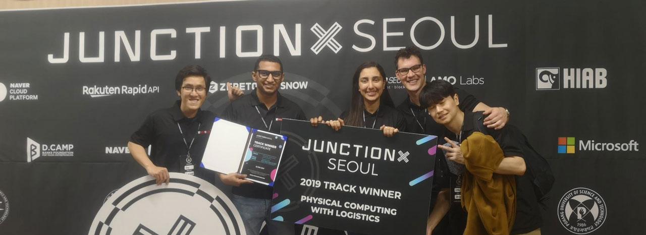 Bravo à Sara Chaoufi, élève-ingénieure en filière Électronique à l'ENSEIRB-MATMECA, qui a remporté la 1ère édition internationale du "JunctionX Hackathon" à Séoull Bravo à Sara Chaoufi, élève-ingénieure en filière Électronique à l'ENSEIRB-MATMECA, qui a remporté la 1ère édition internationale du "JunctionX Hackathon" à Séoull