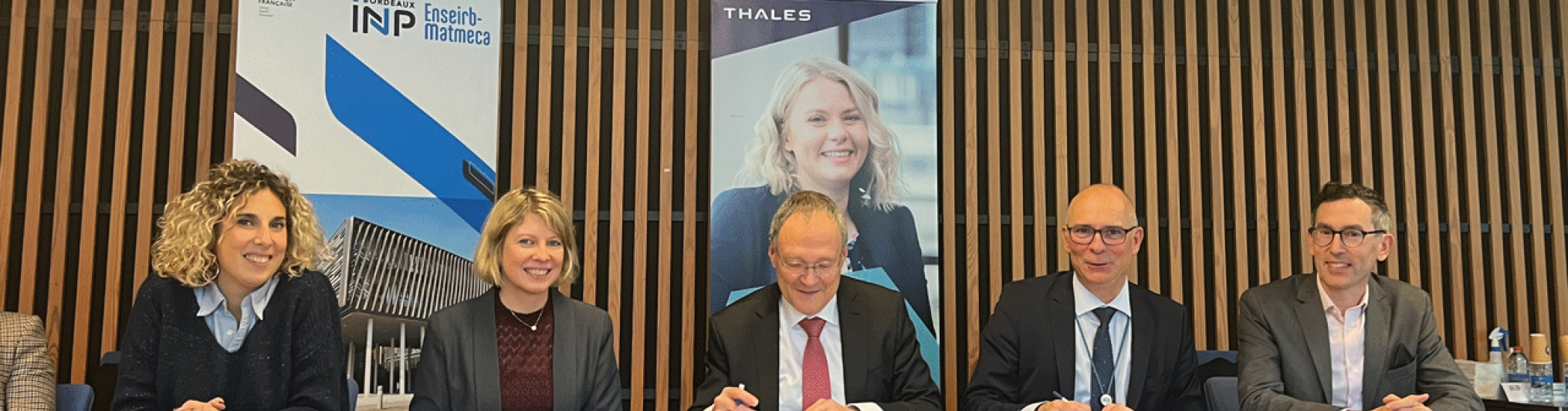 Signature d'une convention de partenariat Thales - ENSEIRB-MATMECA